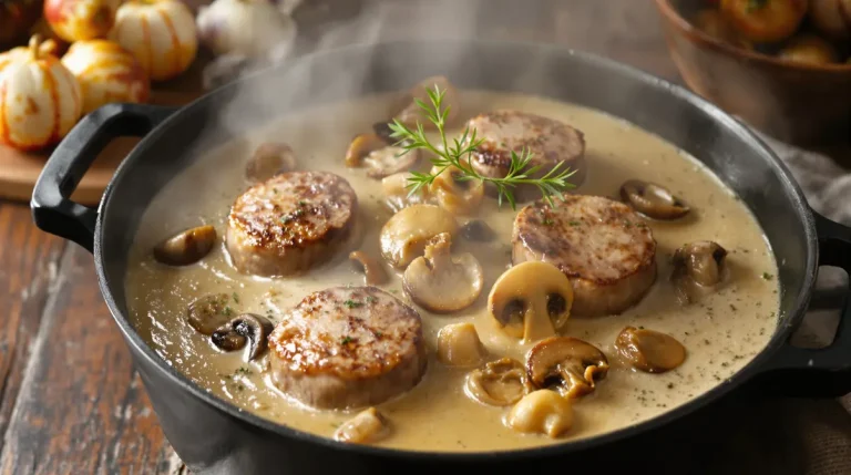 Filet mignon aux champignons et moutarde : fondant, crémeux, prêt en 30 minutes Filet mignon aux champignons et moutarde : fondant, crémeux, prêt en 30 minutes