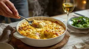 Gratin léger poireaux-jambon : prêt en 25 minutes, gourmand et peu calorique